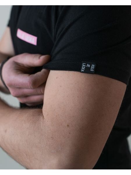 Tričko Kolo je láska Pink Love UNI - černá