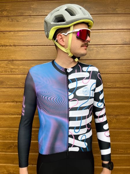 Cyklistický dres s dlouhým rukávem Kolo je láska unisex - Schizofrenic