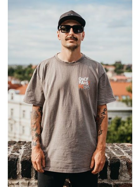 Tričko Kolo je láska OF Cycling Club Oversize - hnědá