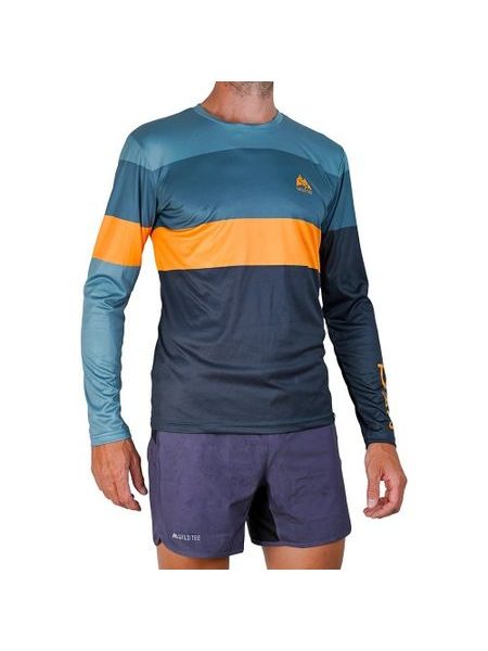 WildTee Běžecké triko COLORBLOK GREEN - Zelená