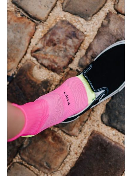 Ponožky na kolo Kolo je Láska Bad day - růžová