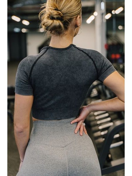 Sportovní tričko Fitko je láska - špinavá černá jako večerní šero