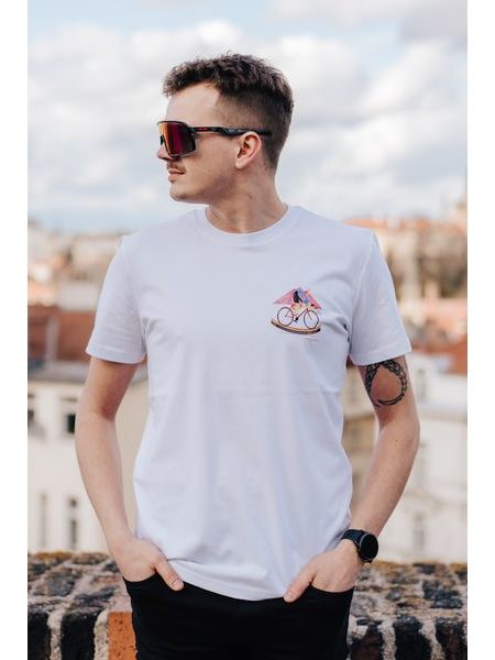 Tričko Kolo je láska Love my bike unisex - bílá