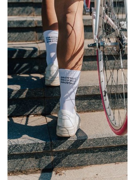 Ponožky na kolo Kolo je Láska Cyklozmrd vol.3 - bílá