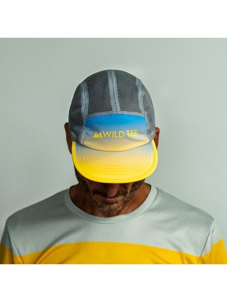 Běžecká kšiltovka WildTee ENDURANCE LED 2 - žlutá/modrá