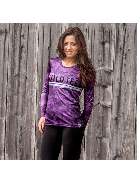 WildTee Běžecké triko CAO PURPLE - Fialová