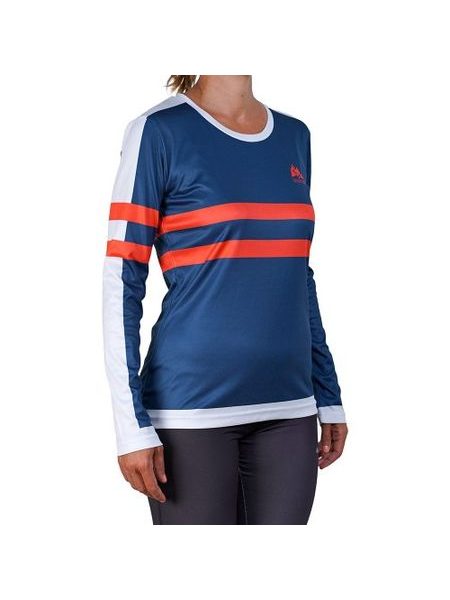 WildTee Běžecké triko COLOR STRIPES RED W - Červená