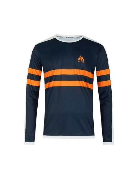 WildTee Běžecké triko COLOR TRIPE ORANGE - Modrá