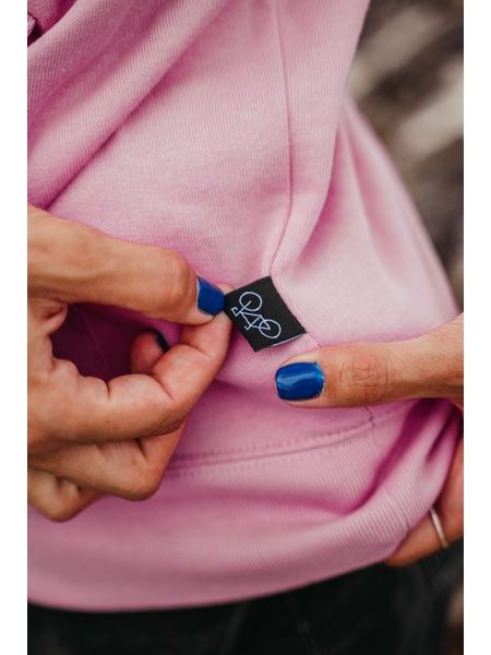 Mikina Kolo je láska Pojď na kolo unisex - růžová