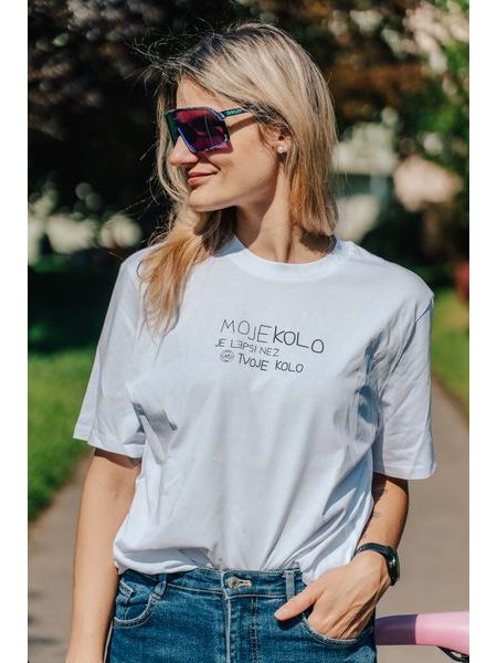 Tričko Kolo je láska Moje Kolo Je Lepší vol.2 unisex - bílá