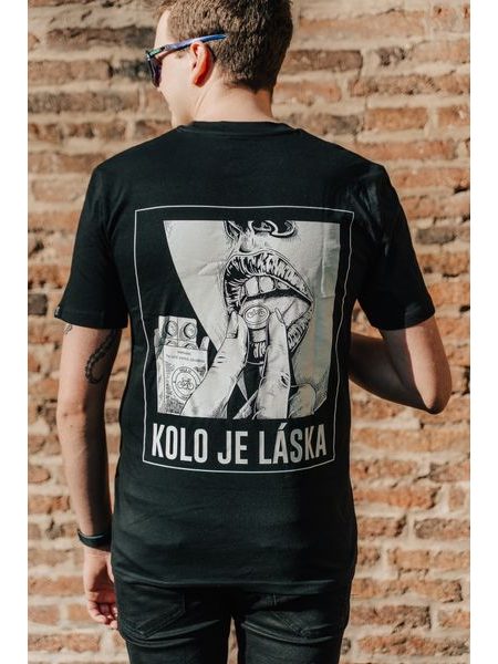 Tričko Kolo je láska Addiction unisex - černá