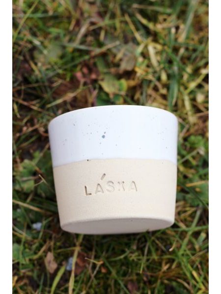 Espresso hrníček Kolo je láska - Opravdová láska bílá