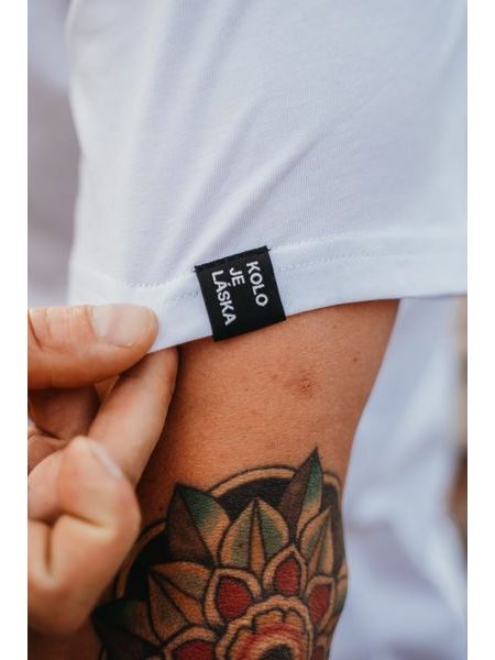 Tričko Kolo je láska Pivo & Párek unisex - bílá