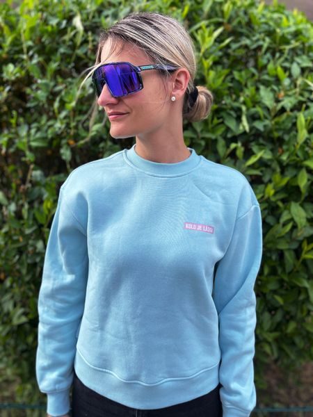 Dámská mikina Kolo je láska Pink Love - modrá