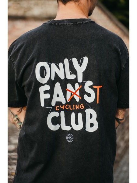 Tričko Kolo je láska Only Fast Cycling Club Oversize - černá