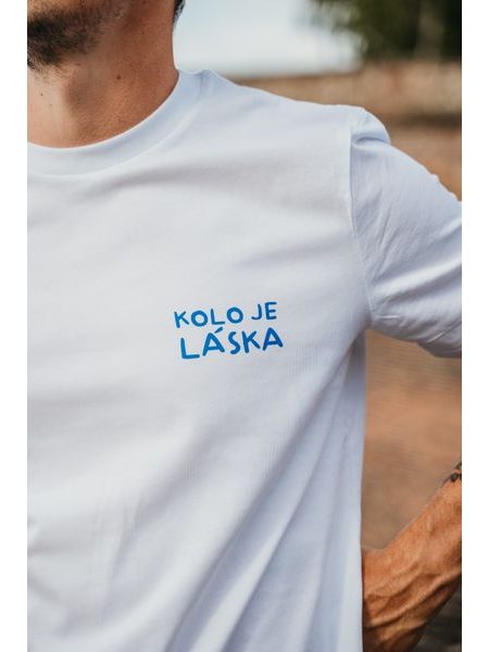 Tričko Kolo je láska Pivo & Párek unisex - bílá