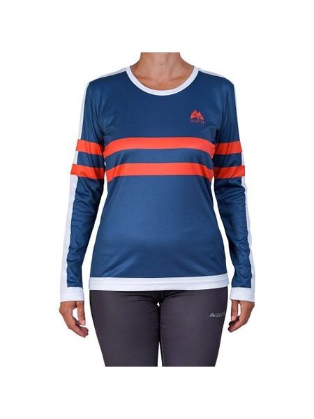 WildTee Běžecké triko COLOR STRIPES RED W - Červená