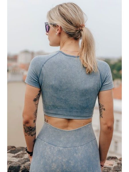 Sportovní tričko Fitko je láska -Tak začni Jeans - dirty blue