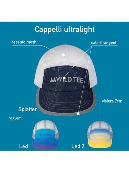 Běžecká kšiltovka WildTee ENDURANCE LED 2 - žlutá/modrá