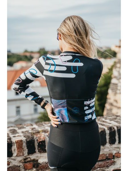 Cyklistický dres s dlouhým rukávem Kolo je láska unisex - Schizofrenic