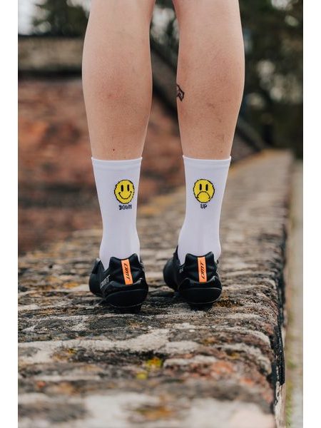 Ponožky na kolo Kolo je Láska Up and Down - bílá