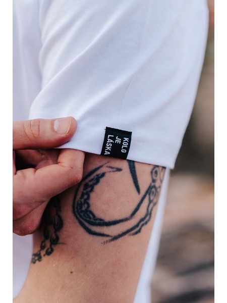 Tričko Kolo je láska Love my bike unisex - bílá