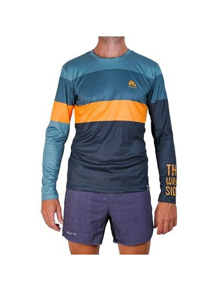 WildTee Běžecké triko COLORBLOK GREEN - Zelená