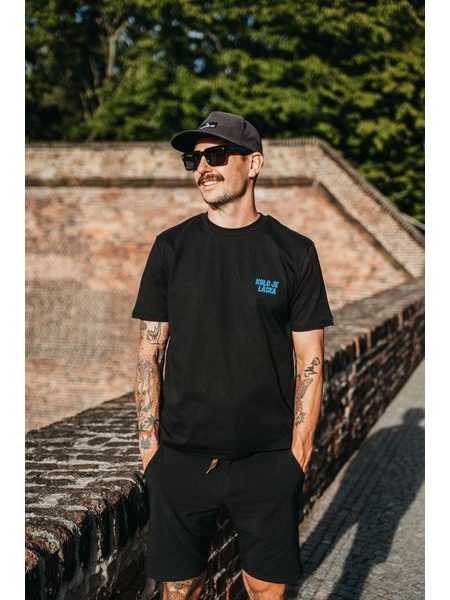 Tričko Kolo je láska Moje Kolo Je Lepší - černá s modrým, unisex