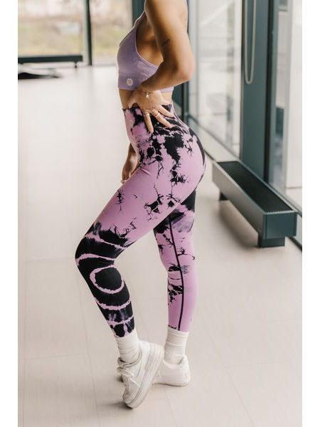 Legíny Fitko je láska Batika jak blázen - černá/růžová