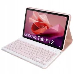 Θήκη με Πληκτρολόγιο Bluetooth για Lenovo Tab P12 (TB-370), Ροζ