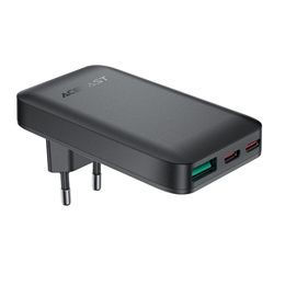Ładowarka Acefast A100 GaN, PD65W, 2x USB-C + USB, czarna