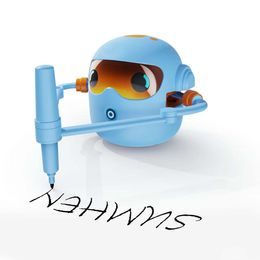 SmartArt Drawing Bot Robot interaktywny, który uczy dzieci rysować i rozwija kreatywność, niebieski