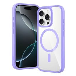 JP MagFit Clear MagSafe Θήκη με Μαγνήτη N52, iPhone 16 Pro, Μωβ