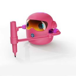 SmartArt Drawing Bot Interaktywny robot, który uczy dzieci rysować i rozwija kreatywność, różowy