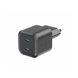 Swissten Δικτυακός Προσαρμογέας GaN 2x USB-C Power Delivery 20 W, μαύρος