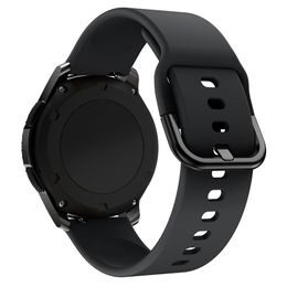 Silikonowy pasek do zegarka uniwersalny do smartwatchy (20 mm), czarny