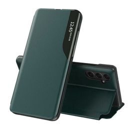 Eco Leather View Case, Samsung Galaxy S25, zielone