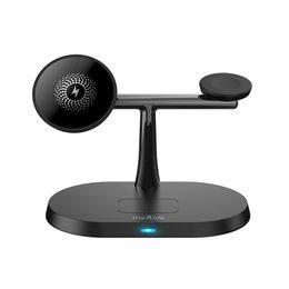 Maxlife 3w1 Ładowarka bezprzewodowa MXWC-03, 15W, czarna