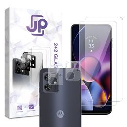 Zestaw JP Combo, 2 szkła hartowane i 2 szkiełka na aparat, Motorola G54