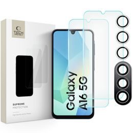 Tech-Protect Supreme σετ, 2 προστατευτικά τζάμια + τζάμι φακού, Samsung Galaxy A16 4G / 5G