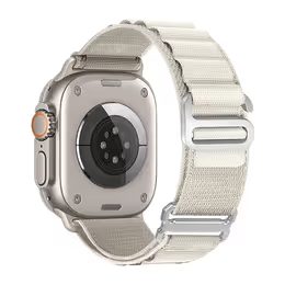 JP Νάιλον Λουρί Alpine Loop με Μεταλλική Πόρπη, Apple Watch 4 / 5 / 6 / 7 / 8 / 9 / 10 / 11 / SE 1 / 2 / 3 / Ultra 1 / 2 / 3 (44 / 45 / 46 / 49 mm), λευκό