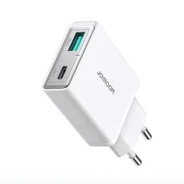 Joyroom JR-TCF14 Εξαιρετικά Λεπτός Φορτιστής USB-A + USB-C, 20W, Λευκός