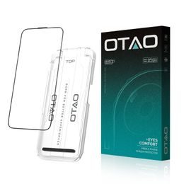 OTAO Eyes Comfort Σκληρυμένο γυαλί με εφαρμοστήρα, iPhone 14 Pro Max / 15 Plus / 16 Plus, μαύρο