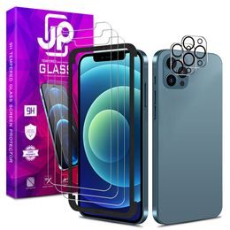 JP Mega Pack Szkło hartowane, 3 szkła na telefon z aplikatorem + 2 szkła na obiektyw, iPhone 11