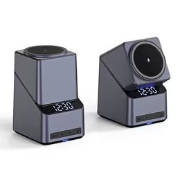 Bezprzewodowa ładowarka 3w1 15W z budzikiem i automatycznym obracaniem