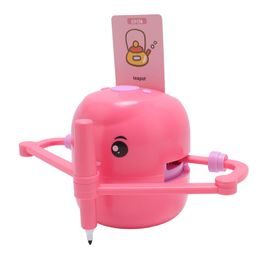 Inteligentny interaktywny robot do rysowania dla dzieci – zabawka edukacyjna ze 100 kartami, automatycznym rysowaniem i wspomaganą nauką, różowy