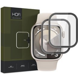 Hofi Pro+ Szkło hartowane, Apple Watch 7 / 8 / 9 (41 mm), czarne, 2 sztuki