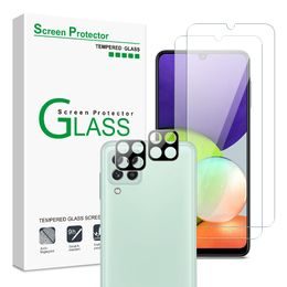 Zestaw 2 szkieł hartowanych i 2 szkiełek na aparat, Samsung Galaxy A22 4G