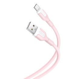 Kabel XO NB212 USB - USB-C, 1 m, różowy
