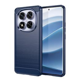 Etui Carbon, Xiaomi Redmi Note 14 Pro 5G / Poco X7, niebieski
